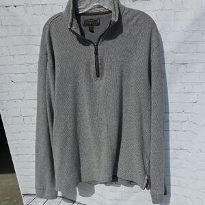 Men's Jos. A. Bank Reserve Gray Textured Quarter-Zip Pullover Sweater, Size XL
